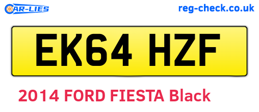 EK64HZF are the vehicle registration plates.