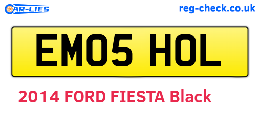 EM05HOL are the vehicle registration plates.
