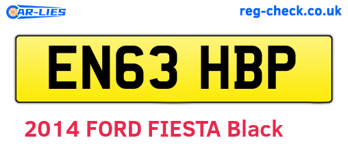 EN63HBP are the vehicle registration plates.