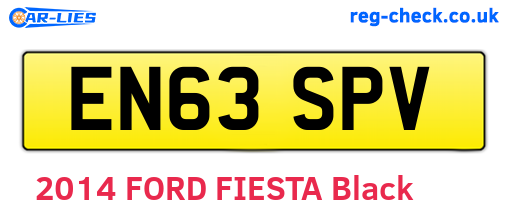 EN63SPV are the vehicle registration plates.