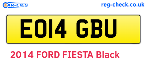 EO14GBU are the vehicle registration plates.