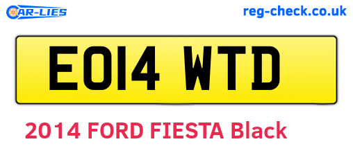 EO14WTD are the vehicle registration plates.