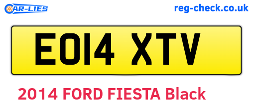 EO14XTV are the vehicle registration plates.