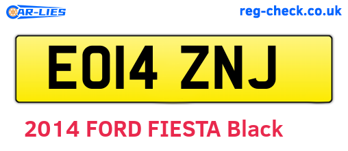 EO14ZNJ are the vehicle registration plates.
