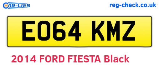 EO64KMZ are the vehicle registration plates.