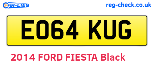 EO64KUG are the vehicle registration plates.