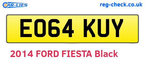 EO64KUY are the vehicle registration plates.