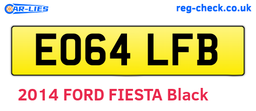 EO64LFB are the vehicle registration plates.