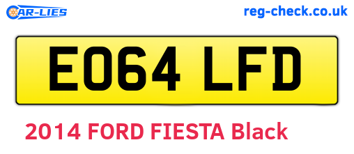 EO64LFD are the vehicle registration plates.
