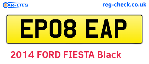 EP08EAP are the vehicle registration plates.
