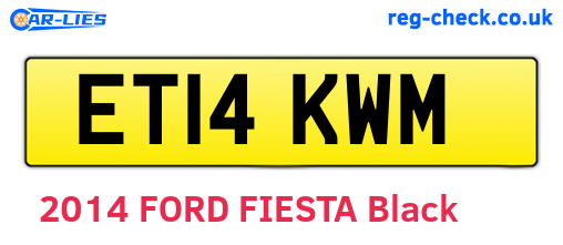 ET14KWM are the vehicle registration plates.