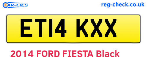 ET14KXX are the vehicle registration plates.