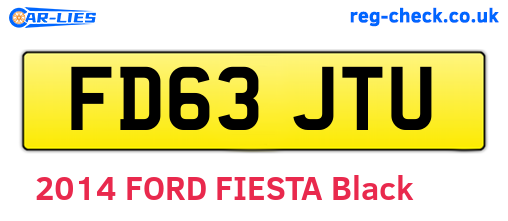 FD63JTU are the vehicle registration plates.