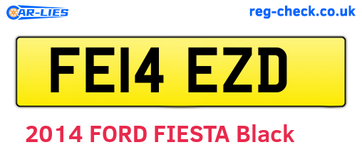 FE14EZD are the vehicle registration plates.