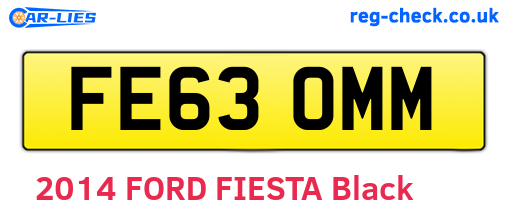 FE63OMM are the vehicle registration plates.