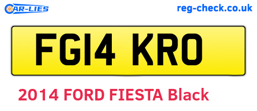 FG14KRO are the vehicle registration plates.