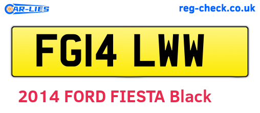 FG14LWW are the vehicle registration plates.