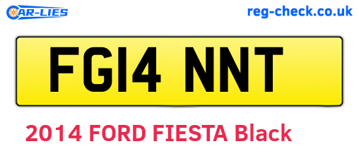 FG14NNT are the vehicle registration plates.