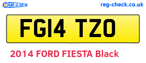 FG14TZO are the vehicle registration plates.