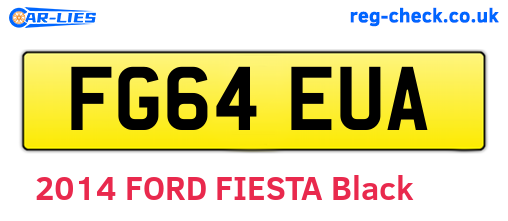 FG64EUA are the vehicle registration plates.