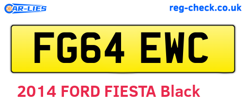 FG64EWC are the vehicle registration plates.