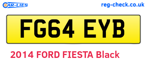 FG64EYB are the vehicle registration plates.