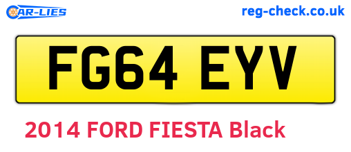 FG64EYV are the vehicle registration plates.