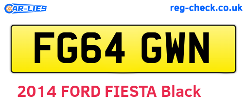 FG64GWN are the vehicle registration plates.