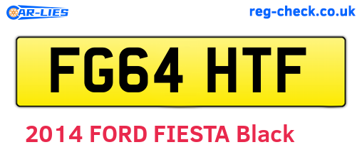 FG64HTF are the vehicle registration plates.