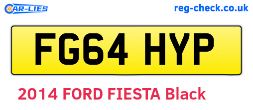 FG64HYP are the vehicle registration plates.