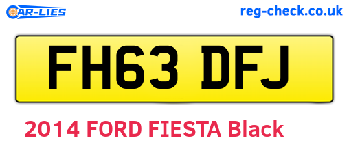FH63DFJ are the vehicle registration plates.