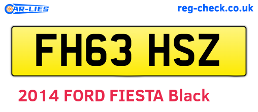 FH63HSZ are the vehicle registration plates.