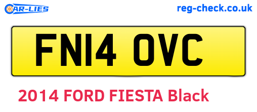 FN14OVC are the vehicle registration plates.