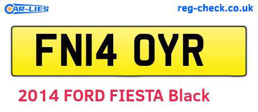 FN14OYR are the vehicle registration plates.