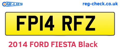 FP14RFZ are the vehicle registration plates.