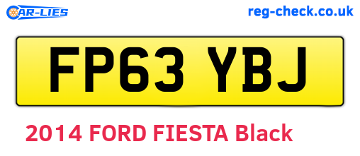 FP63YBJ are the vehicle registration plates.