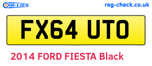 FX64UTO are the vehicle registration plates.
