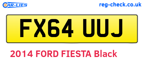 FX64UUJ are the vehicle registration plates.