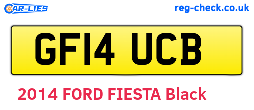 GF14UCB are the vehicle registration plates.