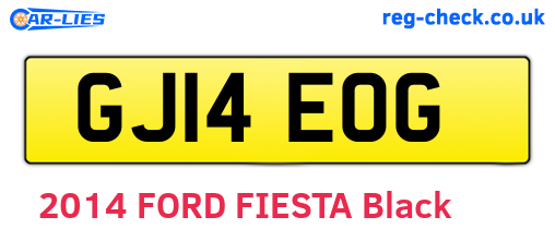 GJ14EOG are the vehicle registration plates.