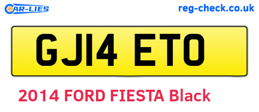 GJ14ETO are the vehicle registration plates.