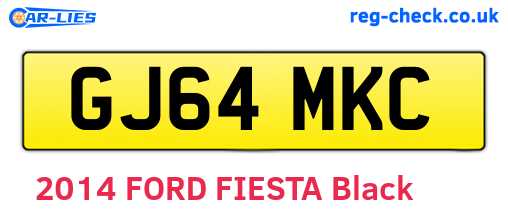 GJ64MKC are the vehicle registration plates.