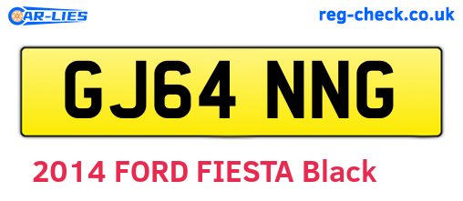 GJ64NNG are the vehicle registration plates.