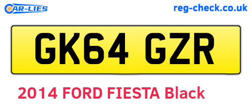 GK64GZR are the vehicle registration plates.