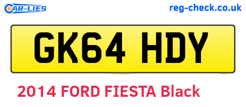 GK64HDY are the vehicle registration plates.