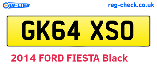 GK64XSO are the vehicle registration plates.