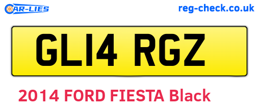 GL14RGZ are the vehicle registration plates.
