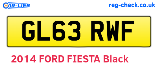 GL63RWF are the vehicle registration plates.