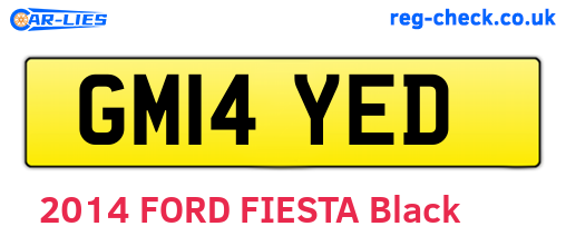 GM14YED are the vehicle registration plates.