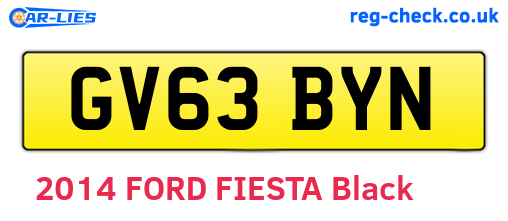 GV63BYN are the vehicle registration plates.